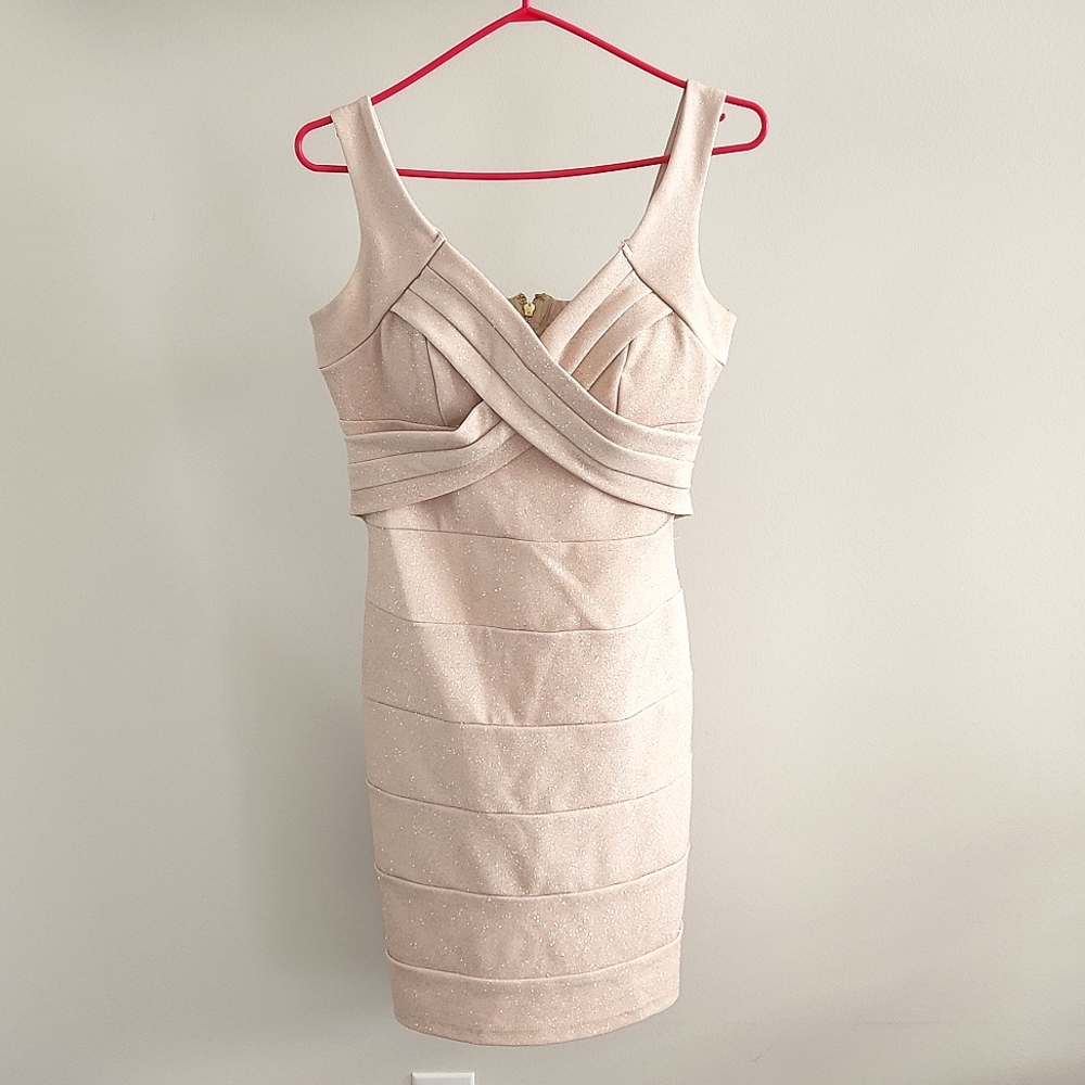 Le Chateau Dress in Champagne - Size Small